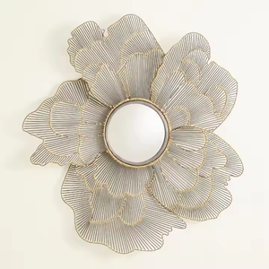 Handcrafted Modern Design Metal <b>Wall</b> <b>Mirror</b> Intricate Luxury Style <b>for</b> <b>Bedroom</b> Entryway and Living Room - Product Image 1