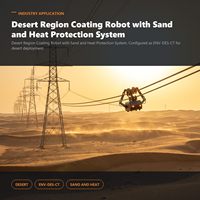 Robot de revêtement pour régions désertiques avec système de protection contre le sable et la chaleur