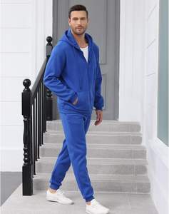 Survêtement de sport pour hommes conçu sur mesure veste zippée avec taille élastique pantalon de jogging pour entraînement sportif gym et street style - Product Image 4