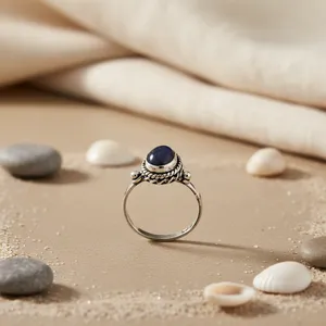 925 Sterling Silver Handmade Opal <b>Ring</b> <b>for</b> <b>Women</b> Black Stone Gemstone Jewelry with Rhodium Plating <b>Set</b> with Zircon Gift <b>Ring</b> - Product Image 2