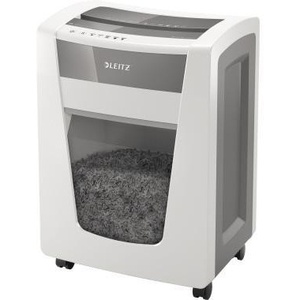 Trituradora de Papel Leitz IQ Office Pro P-4 Blanca con Corte de Partículas, Incluye Grapas y Clips - Product Image 1