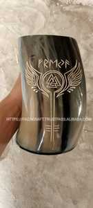 Faizacraft Tasses à bière en corne à boire polies durables et imperméables pour une expérience de boisson Premium du Nouvel An et de Noël - Product Image 4