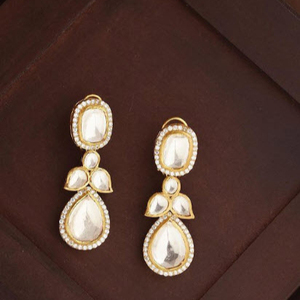 Wholesale 925 Sterling <b>Silver</b> Earrings Simple Multi-Layer Alloy Studded Diamond Trendy Geometric Gold Plated Classic New Pearl - Product Image 1