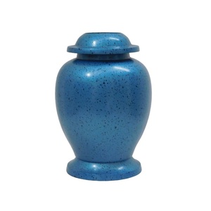 Urnas de cremación de aluminio de alta calidad con pegatina de flores y urnas funerarias de Metal con acabado de Color verde oliva para cenizas humanas - Product Image 6