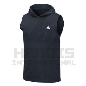 Wholesale Best Supplier Casual Wear <b>Sleeveless</b> <b>Men</b> Gym <b>Hoodie</b> 2026 Latest Design Plain <b>Men</b> Gym <b>Hoodie</b> - Product Image 2