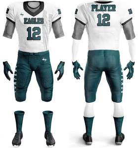 Superventas Conjunto de uniformes de fútbol americano Nuevo diseño con mangas cortas Precio bajo Fabricación OEM - Product Image 2