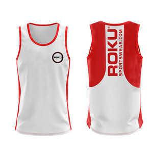 Camiseta sin mangas de secado rápido de color personalizado para hombre, camisetas de poliéster y Spandex al por mayor con decoración estampada para el verano - Product Image 4