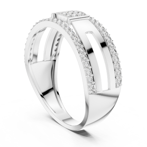 Bague de luxe fantaisie ronde en or blanc avec diamant pour homme, certifiée IGI, cultivée en laboratoire, pour mariage, fête, vente en gros, bijoux personnalisés, commandes de cadeaux - Product Image 4