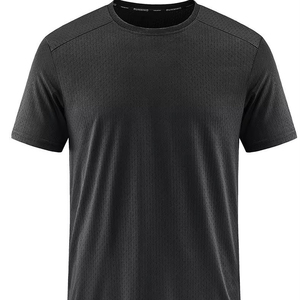 Camiseta de Hombre de Alta Calidad al por Mayor, 100% Algodón, Color Negro, con Logotipo Personalizado - Product Image 1