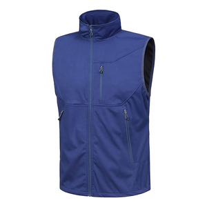Gilet sans manches à fermeture éclair complète pour hommes, vêtements d'extérieur léger, coupe-vent, doublé polaire, gilet Softshell pour hommes - Product Image 2
