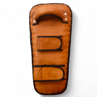 Geoffrey THAI PAD Professionnel, Cible de frappe lourde pour entraînement de fitness en salle, 100% Cuir de vache, Écologique, Portable, Durable, Style Rétro