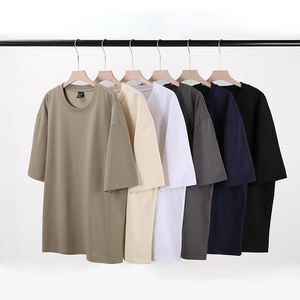 Camiseta de algodón de manga corta con cuello redondo de 200gms para hombre, camisetas informales holgadas simples de Color sólido, gran oferta, diseño en blanco, timbre - Product Image 2