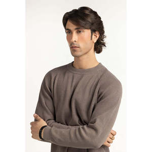 Pull en tricot à capuche décontracté pour homme avec imprimé et logo Automne/Hiver/Printemps Coupe classique Tissé à la machine MN-SWT-WS25-077 - Product Image 2