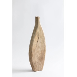 Mini jarrón de madera de mango hecho a mano, jarrón de madera decorativo Interior para sala de estar - Product Image 5