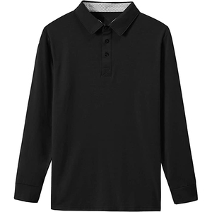 เสื้อโปโลแขนยาวสำหรับผู้ชาย, ใหม่ฤดูร้อนผ้าฝ้ายลำลองระบายอากาศน้ำหนักเบาแห้งเร็วหลากสี - Product Image 6