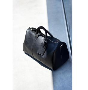 Bolsas de Viaje de Fin de Semana de Cuero Genuino de Lujo con Forro de Poliéster de Gran Capacidad, Duraderas y Económicas - Product Image 1