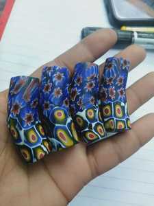 Cuentas de vidrio millefiori multicolor, cuentas de flores en tamaños variados para diseñadores de joyas africanas - Product Image 5