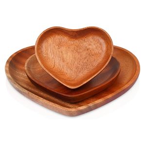 Platos de Aperitivo de Madera en Forma de Corazón, Ecológicos, Irrompibles, Fáciles de Limpiar, Fabricante y Proveedor de Utensilios de Cocina - Product Image 1