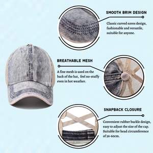 Gorra de béisbol de ala corta, gorra de entrenamiento de ala corta Lisa ajustable, gorra de pesca, gorra de camionero de atletismo, malla - Product Image 3