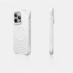 เคสโทรศัพท์ซิลิโคน TPU แม่เหล็กสุดหรูแบบบางพิเศษกันกระแทกลายคลื่น3D ฝาครอบมือถือสำหรับ iPhone 16 PROMAX 16 PLUS 15 14 13