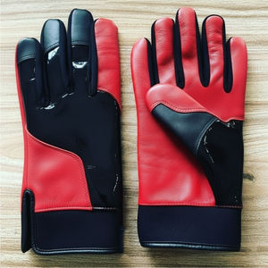 Guantes de Bateo de Béisbol de Estilo Profesional KANDARI SPORTS, Suministro de Fábrica, 100% Cuero Cabretta Premium, Cierre de Gancho y Bucle - Product Image 3