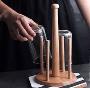 Traditional Wooden Rack Handmade Multifunction <b>Wine</b> Glass Holder for Home Restaurant Hotel Decor Wedding Party - Product Image 2