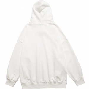 เสื้อฮู้ดผู้ชายสีขาวงาช้าง พิมพ์ลายกราฟิกภาพเบลอ มีเชือกผูก ฮู้ดแบบสวม สไตล์ลำลอง สตรีทแวร์ เสื้อคลุม - Product Image 6