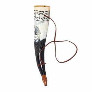 Cuerno de Búfalo Hecho a Mano para Caza, Camping y Uso al Aire Libre, Artesanía con Cuerno Natural, Cuerno Natural para Tocar - Product Image 1