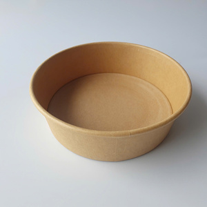 Tazón de Papel Kraft Desechable al por Mayor con Tapa de PET de 500ml/750ml/1000ml, Recipiente Redondo para Aperitivos, Frutas, Ensaladas y Alimentos para Alemania - Product Image 1