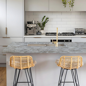 2025 bán chạy nhất bằng đá cẩm thạch thiết kế Đá Nhân Tạo Bảng calacatta grey thạch anh tấm cho Vanity đầu bảng Nhà Bếp bàn - Product Image 6