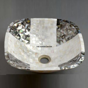 อ่างล้างมือในห้องน้ำม็อบหรูหราอ่างล้างมือไข่มุกแท้ปรับขนาดได้ทันสมัยปรับแต่งได้ - Product Image 1