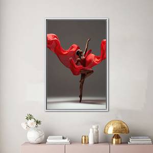 Elegant African Woman Printed Canvas - Modern Wall Decor for Living Room,<b>White</b> <b>Framed</b> - Product Image 1