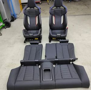Fundas para Asientos Traseros de Coche, Juego Completo de 3 Piezas, Piel Sintética, Estilo Moderno, para Todas las Estaciones, Color Negro - Product Image 5