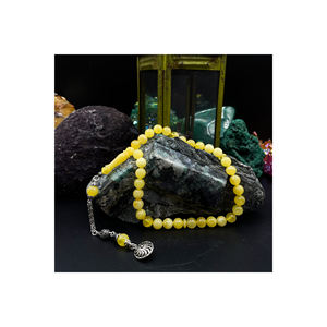 Perle di Preghiera in Ambra Taglio Ovale con Nappa in Argento Sterling 925 22.65 - Product Image 1