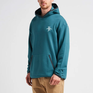 Venta al por mayor de sudaderas con capucha de material original para hombres sudaderas deportivas transpirables con bolsillo 100% algodón cuello con capucha diseño forrado - Product Image 3