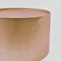 Table basse ronde martelée de conception unique avec placage en cuivre/laiton pour l'ameublement de maison