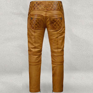 Pantalones de cuero bordados personalizados de primera calidad, diferentes tamaños, Mejor Proveedor, cantidad a granel, pantalones de moda de lona, método de tejido no tejido - Product Image 3