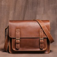 Sac à bandoulière personnalisé en cuir véritable imperméable avec fermeture éclair réutilisable grande capacité pour femmes
