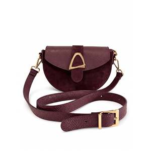 Bolso cruzado estructurado en ante genuino y cuero Dollaro - Hecho en Italia - Art. 26142 - Product Image 6
