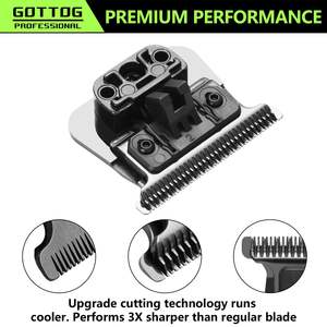 Lames de rechange à écartement zéro pour tondeuses, en acier inoxydable, noires, type prise US, avec manuel d'utilisation en français - Product Image 6