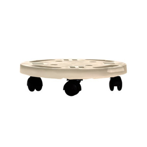 Pedana con Ruote Diametro 30 cm Ecru - Product Image 1