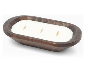 Bols à pâte en bois de manguier massif faits à la main dessus de table de forme ovale jetable articles de décoration fabriqués en Inde - Product Image 5