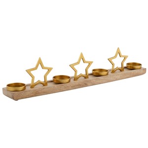 Elegante Portavelas Decorativo con Doble Corazón y Base de Madera, Acabado en Cobre, Corazones Metálicos, Portavelas para Velas de Té, Decoración Romántica para el Hogar - Product Image 4