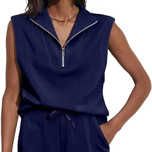 ชุดวอร์ม2ชิ้นสำหรับผู้หญิงชุดเสื้อผ้าพิมพ์โลโก้ตามสั่งบริการ OEM ระบายอากาศได้ดีน้ำหนักเบาแห้งเร็ว - Product Image 1