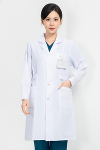 Camice da Laboratorio Bianco di Alta Qualità con Logo Personalizzato, Manica Lunga o Corta, in Cotone, per Medici e Personale Ospedaliero, Uomo e <span class=keywords><strong>Donna</strong></span> - Product Image 2