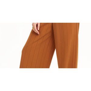 Pantaloni Casual da Donna Danielle Bernstein a Vita Alta e Gamba Larga con Motivo a Righe, Arancione Scuro, Taglia 6, Traspiranti e Regolabili - Product Image 3