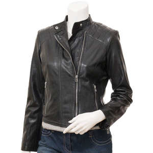 Best Design Premium Quality <b>Women's</b> Autumn Leather <b>Jackets</b> with Satin Fabric Breathable & Waterproof Customizable Colors & Logo - Product Image 1