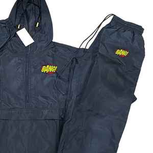 Survêtements coupe-vent décontractés personnalisés pour hommes Ensemble de jogging 2 pièces Gym Fitness Survêtement coupe-vent Vestes grande taille - Product Image 1
