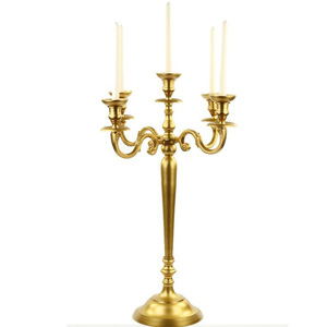 Offre Spéciale métal aluminium 5 bras candélabre bougeoir taille personnalisée or fini pour l'éclairage décoration mariage décor à la maison - Product Image 1