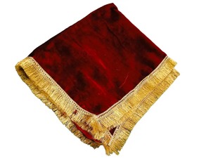 Multipurpose Rectangular Mehroon Velvet Thali <b>Cover</b> <b>Table</b> Spread Placemat Coaster Pooja Aasan for Deity Pooja Thal <b>Cover</b> - Product Image 5